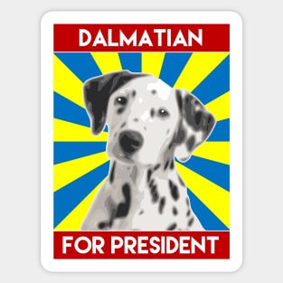 Dalmatian For President Sticker